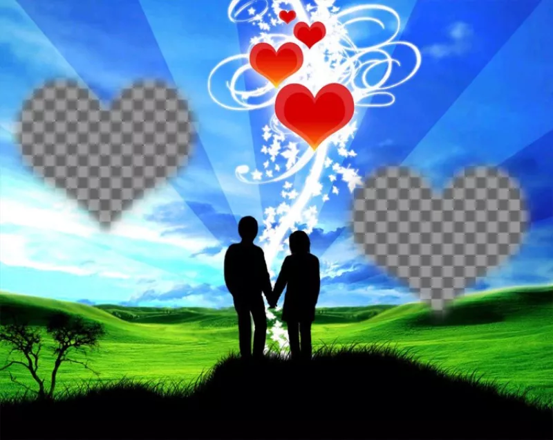 Add online romantic frames for your photos - Photofunny