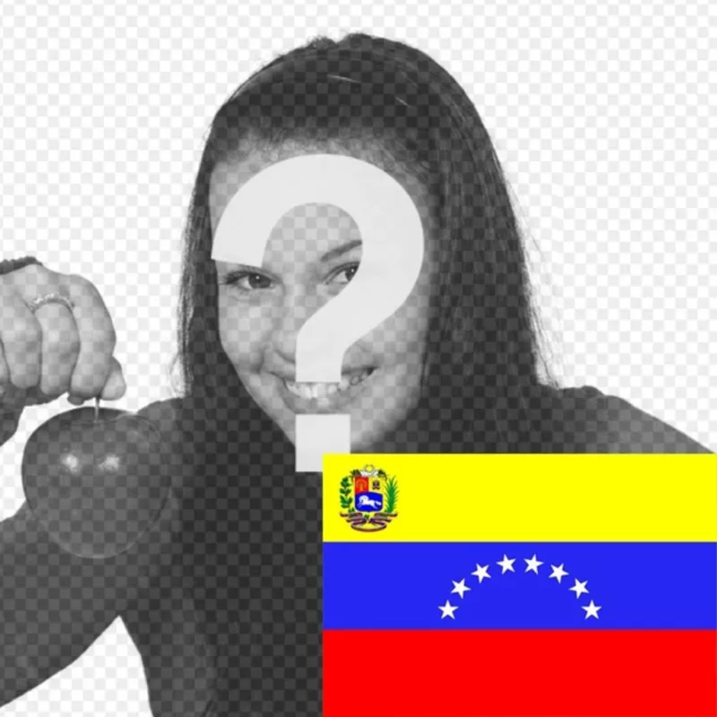 Photo montage to put the flag of Venezuela in your photo. ..