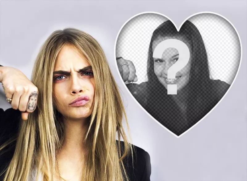 If you love the model Cara Delevigne then upload your photo