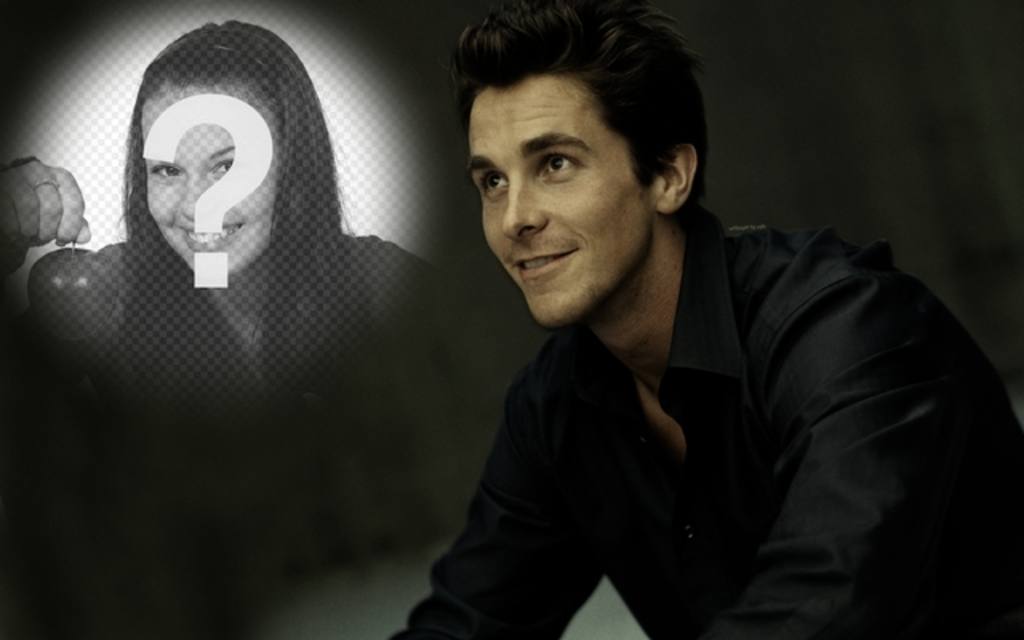 Photomontage with Christian Bale, the last Batman to put your photo. ..