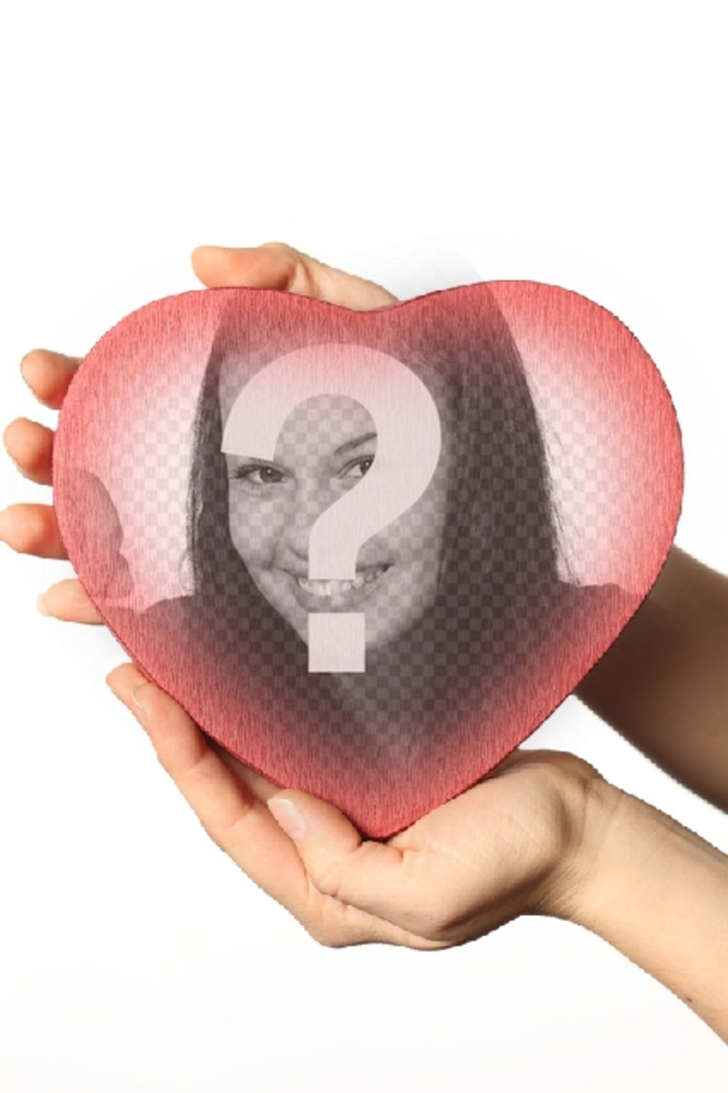 Place a photo inside a red heart shaped box with this..