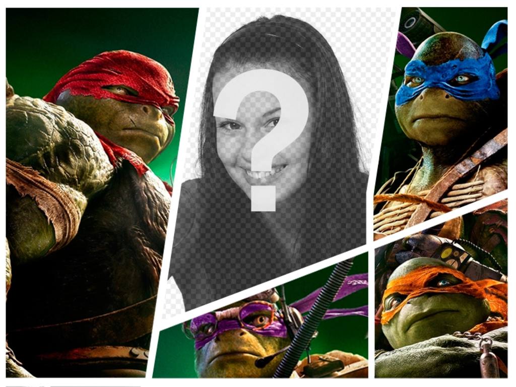 Photomontage with the new ninja turtles ..