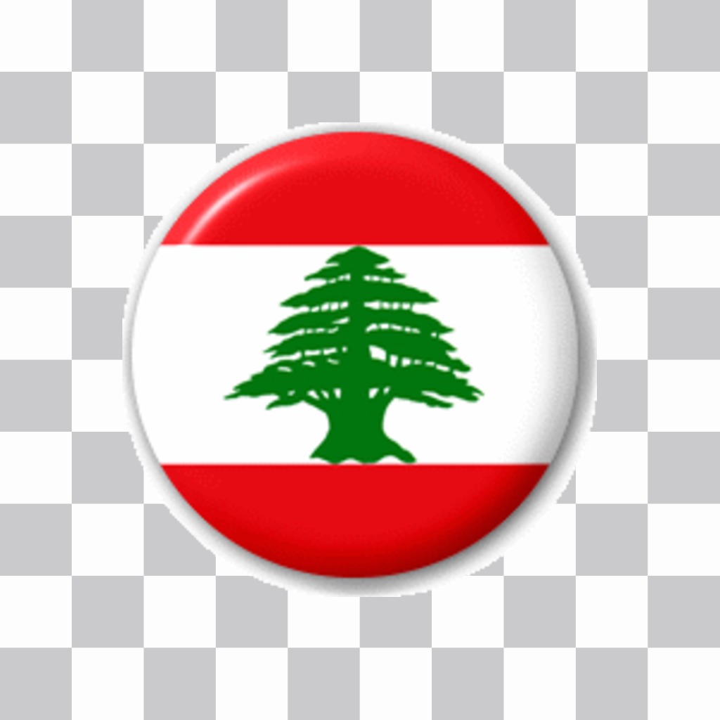 Badge with the flag of Lebanon to put on your profile picture Facebook or..