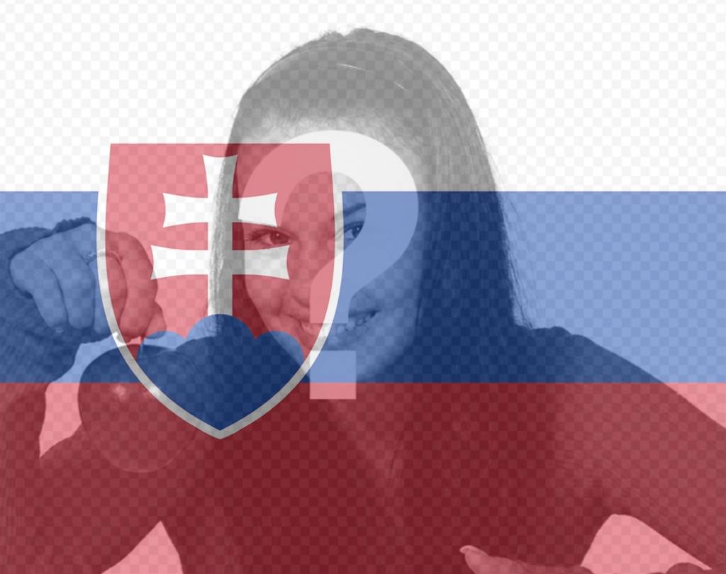 Slovakia flag to add on your photos as an online filter ..