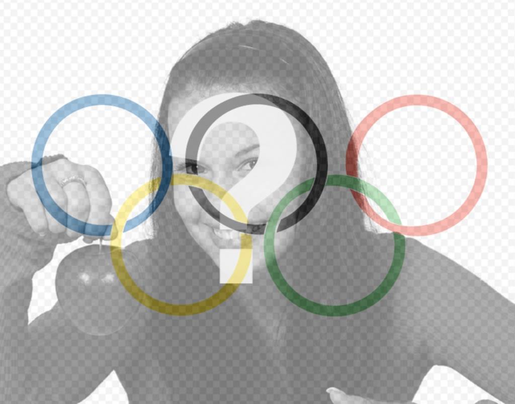 Flag with the symbol of the Olympics as a filter to put in your photo ..