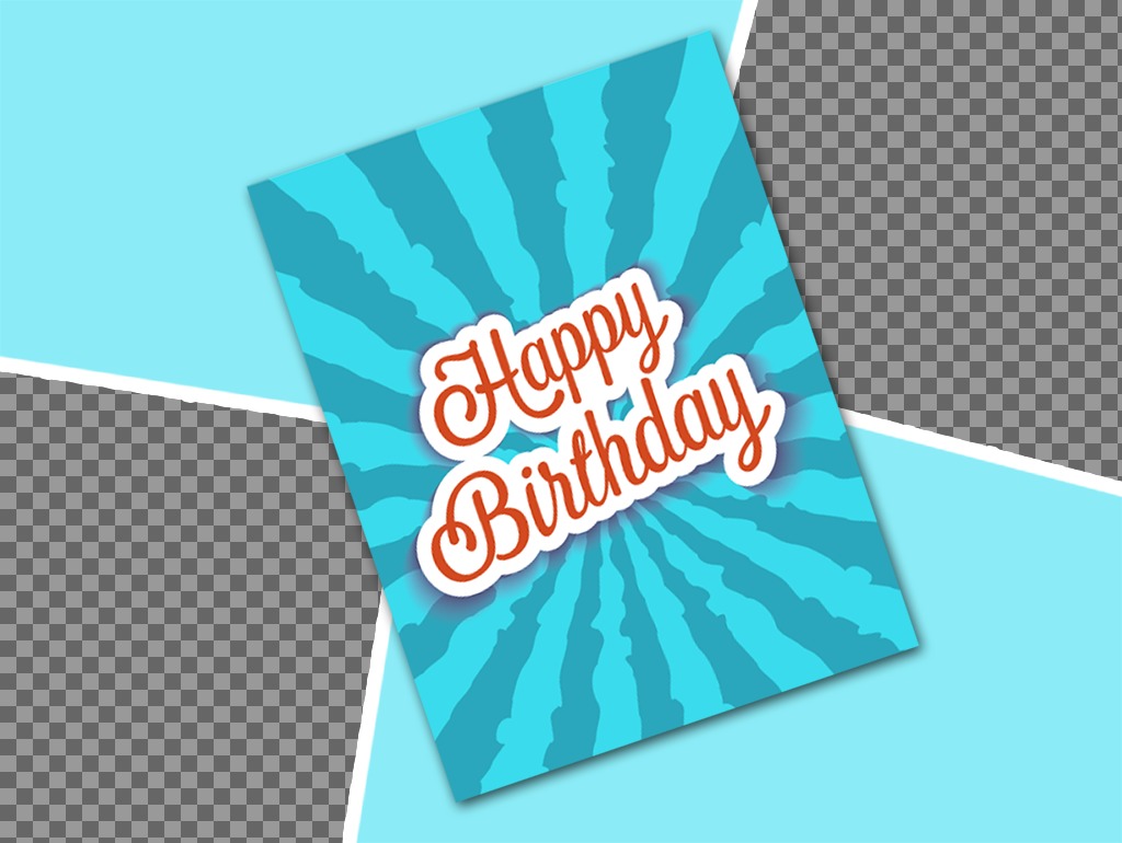 Celebrate your birthday with this original card to edit with two pictures ..