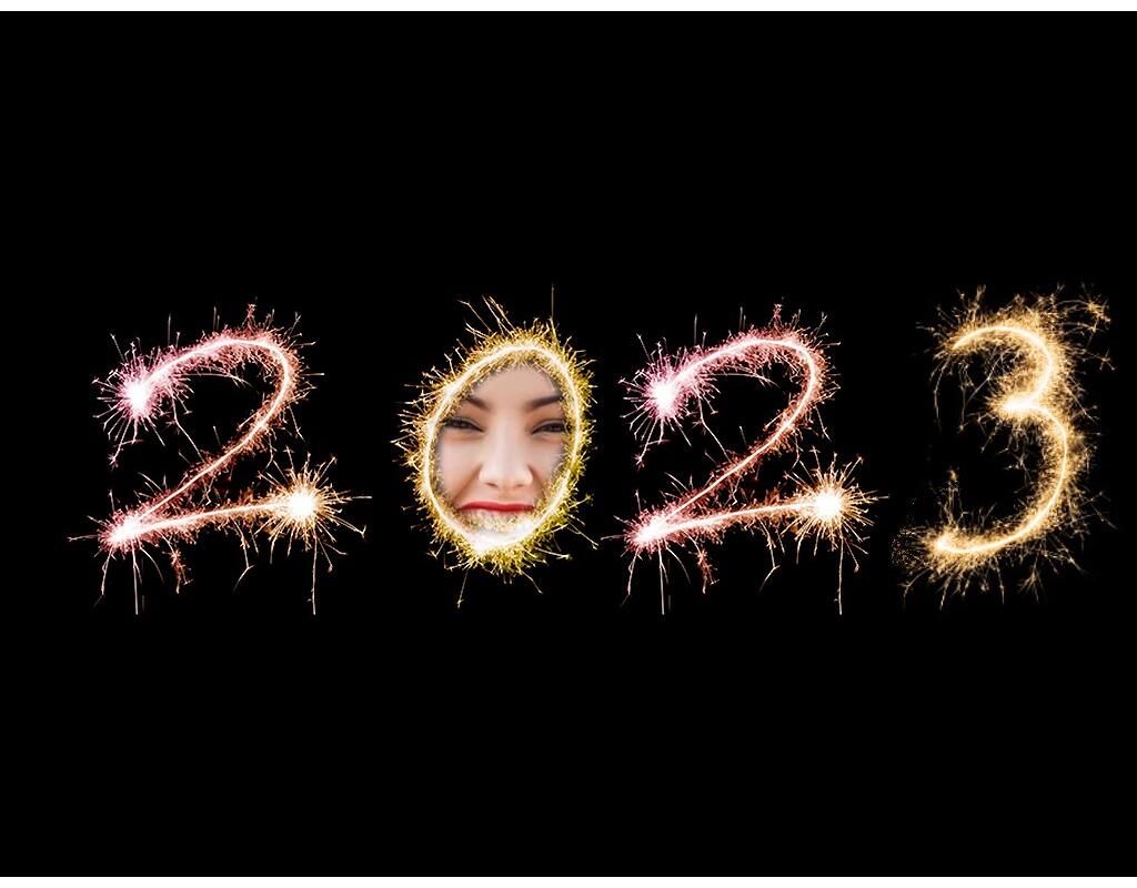 Effect to put your photo in the year 2025 zero of fireworks ..