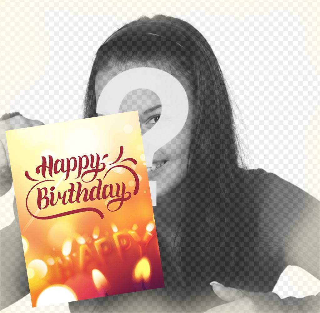 Greeting Card of Birthday to put your photo at background ..
