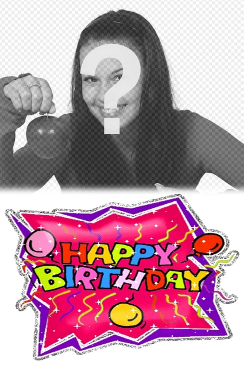 Create your own personalized birthday card with a picture! Use it to wish a happy birthday card or as a..