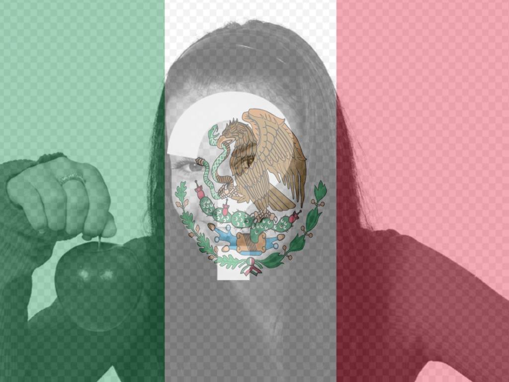 Photo montage of the Mexican flag to put in your photo. ..