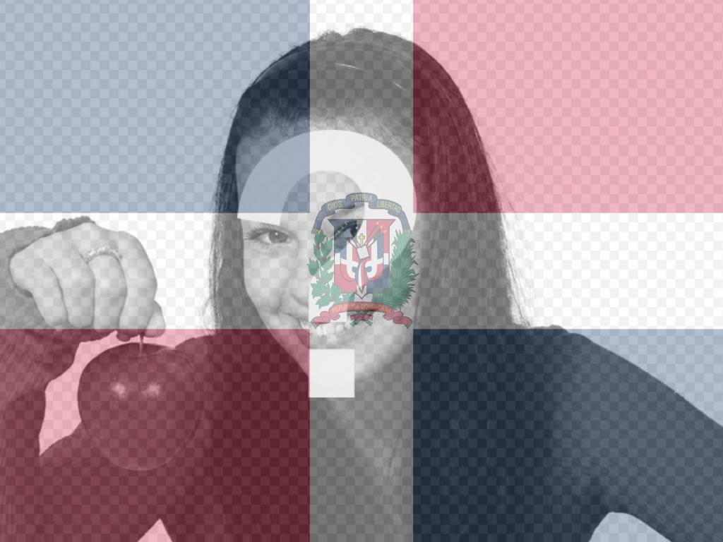 Put the flag of the Dominican Republic together with your photo. ..